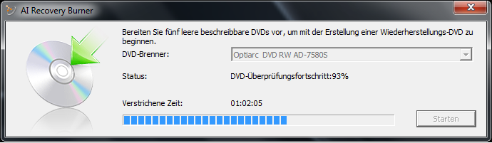 5 Rohlinge für eine Wiederherstellungs-DVD