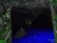 Eine Höhle voller Wasser